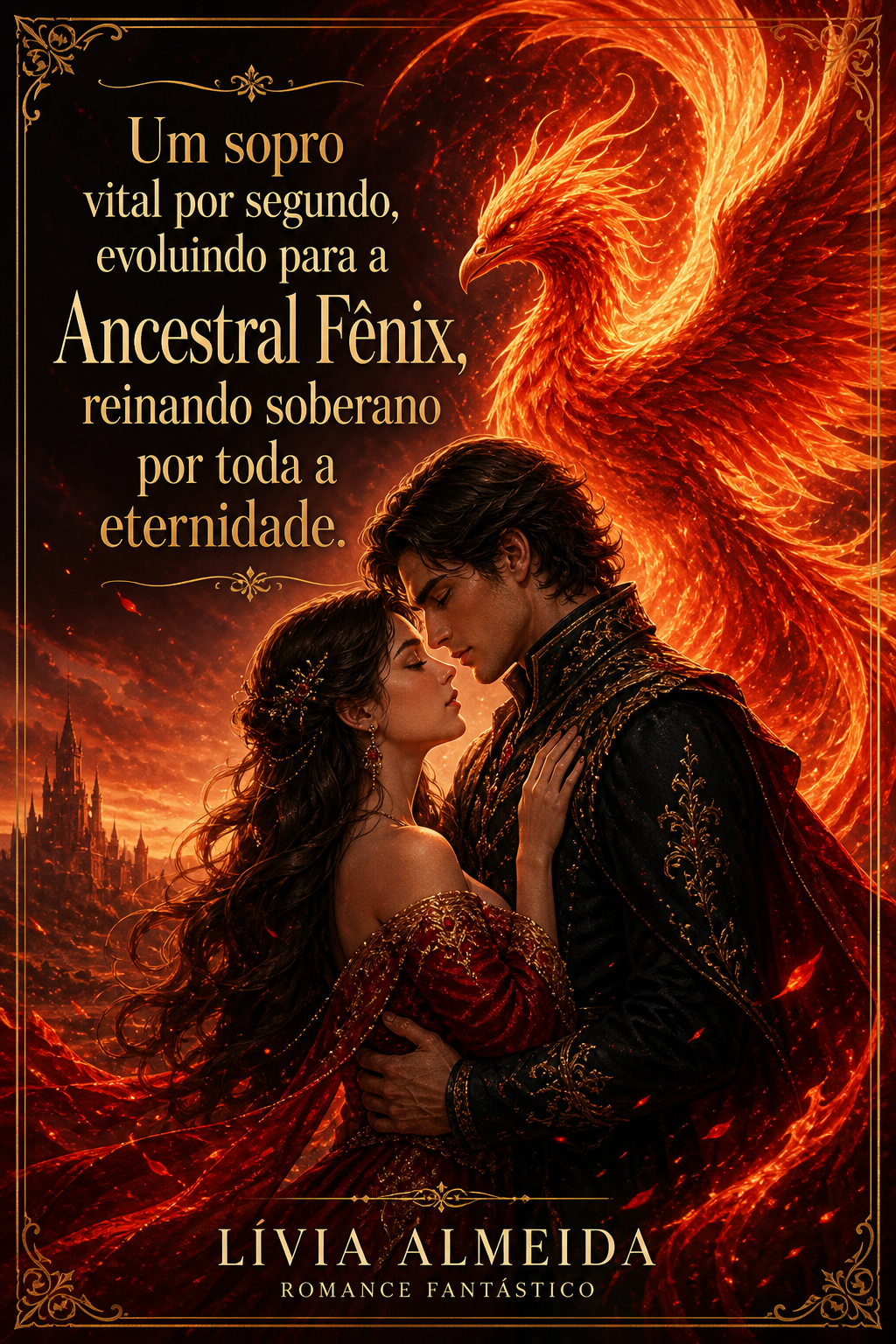 Um sopro vital por segundo, evoluindo para a Ancestral Fênix, reinando soberano por toda a eternidade.